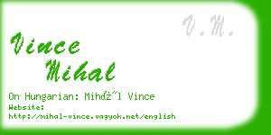 vince mihal business card